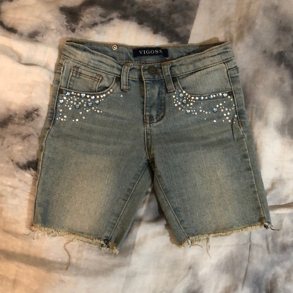 Children jean cut off shorts